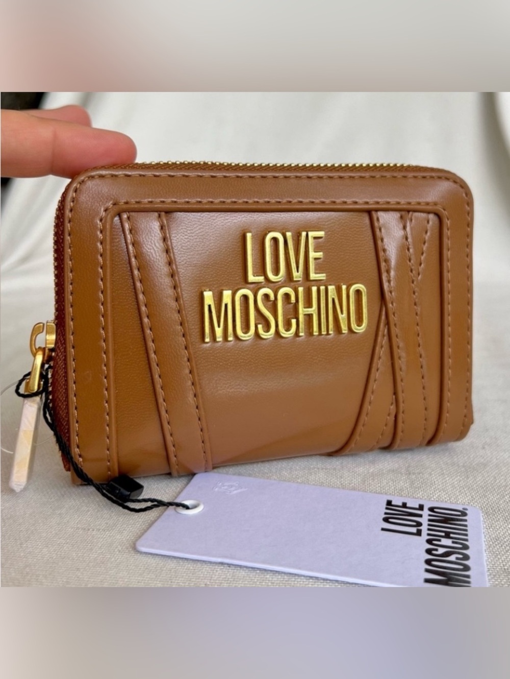 LOVE MOSCHINO small wallet caramel
